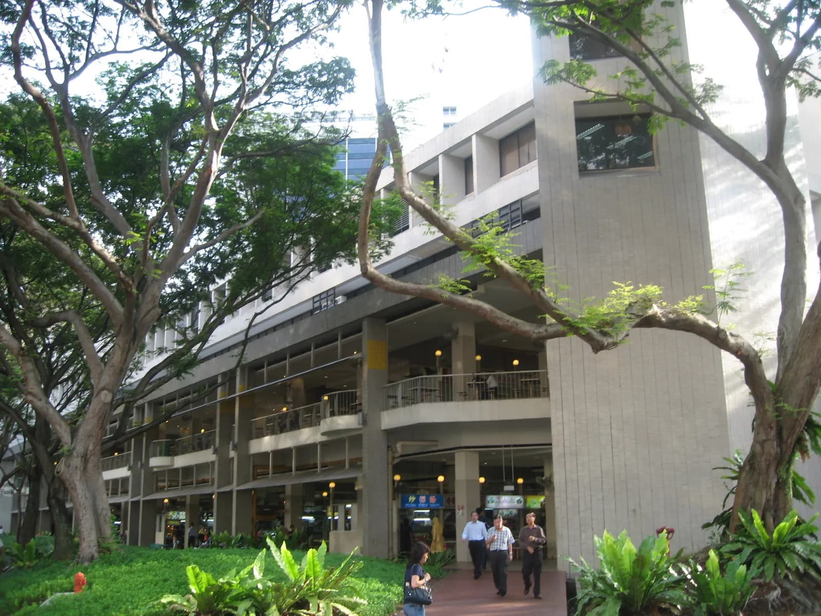 Exterior of Amoy Street Food Centre in Singapore.