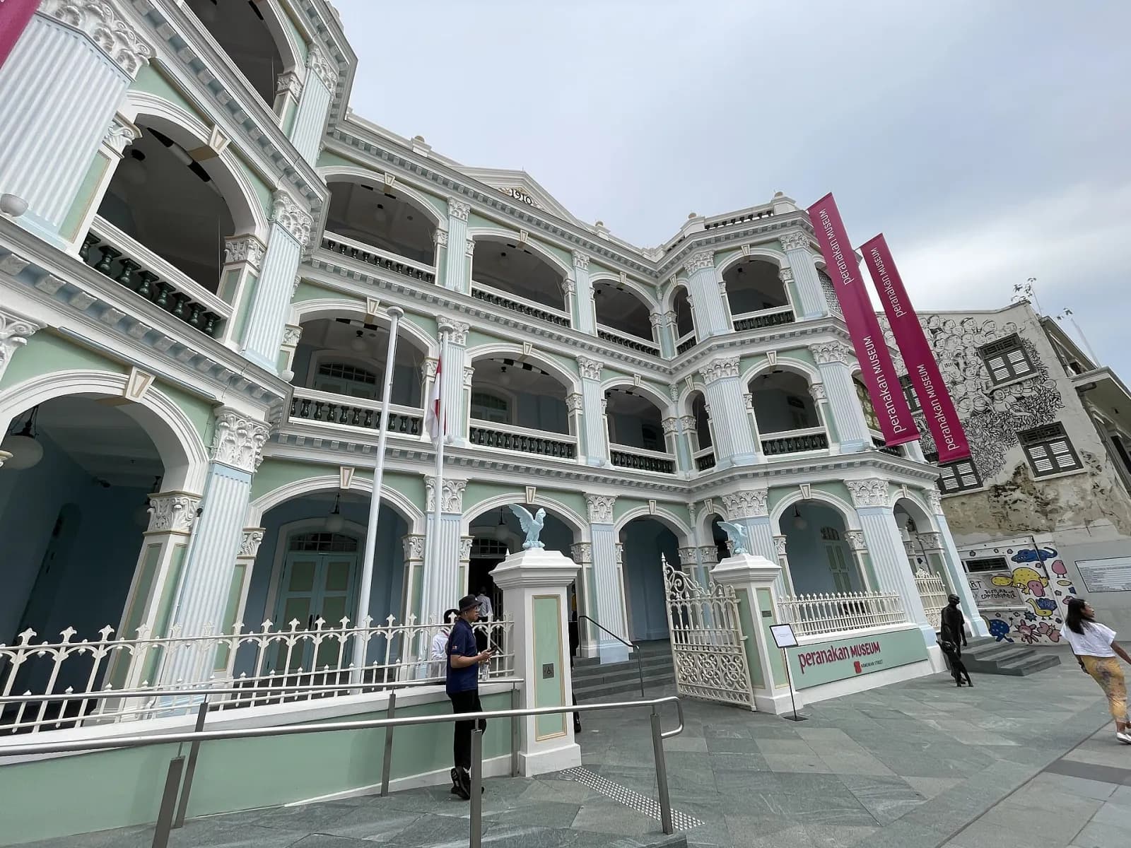 Exterior of the Peranakan Museum on Armenian Street in Singapore.