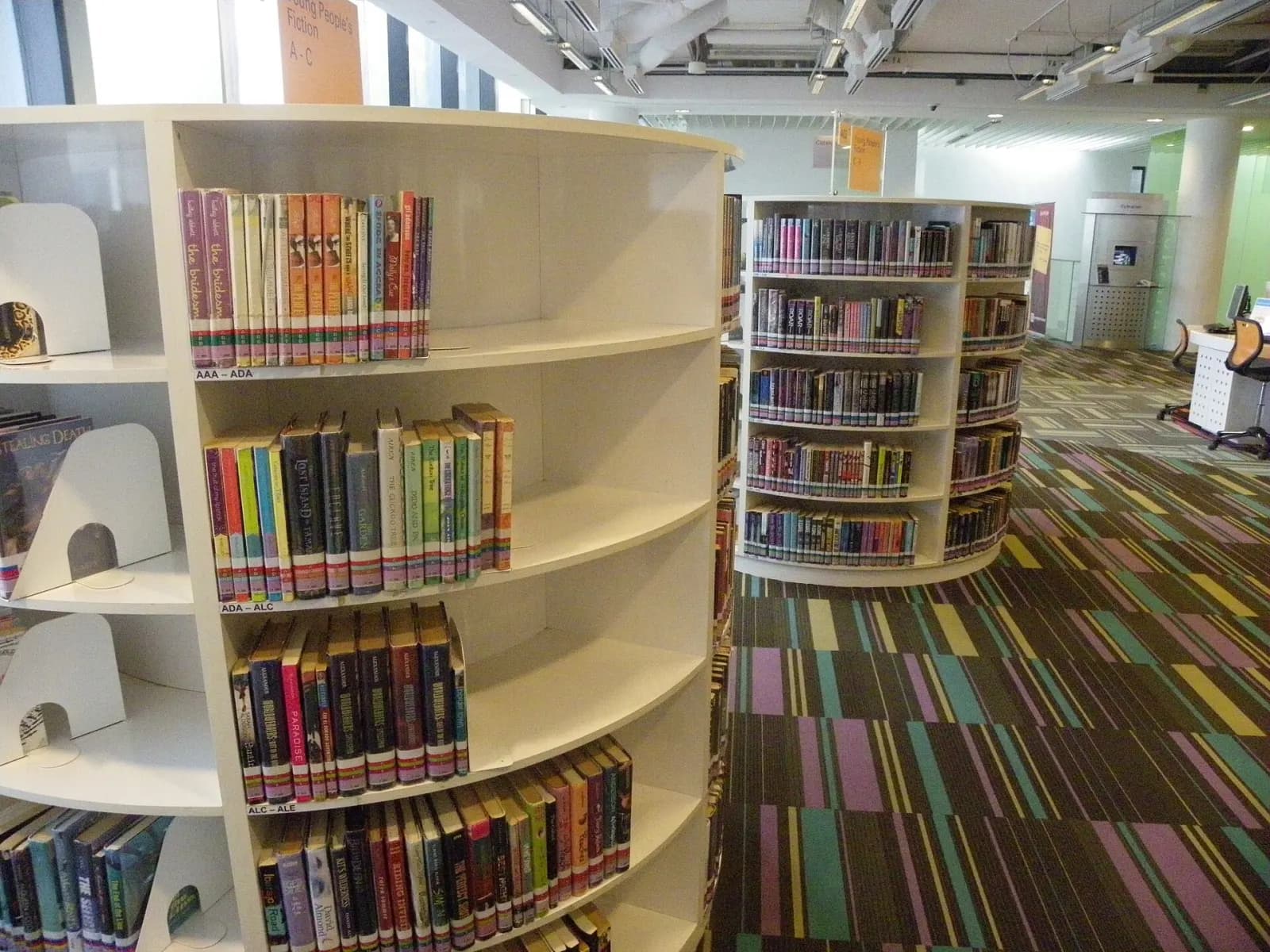 Interior of Bishan Public Library in Singapore.