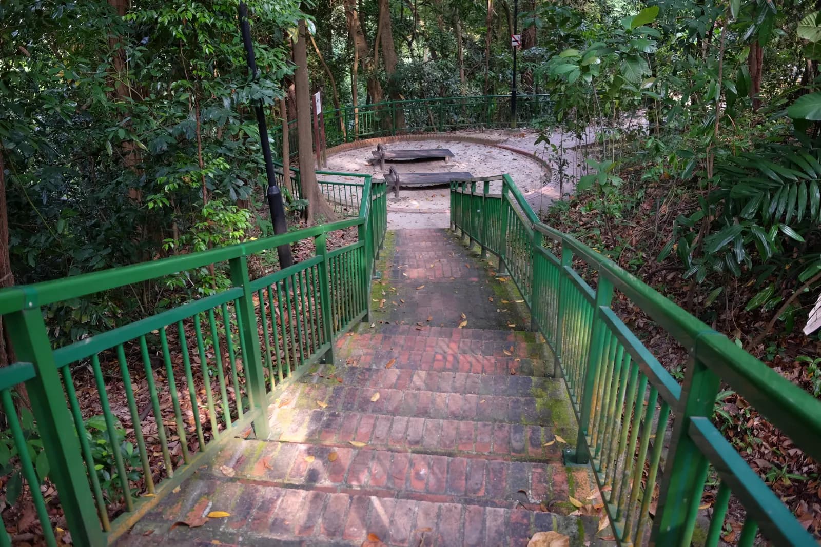 Outdoor exercise equipment at Telok Blangah Hill Park in Singapore.