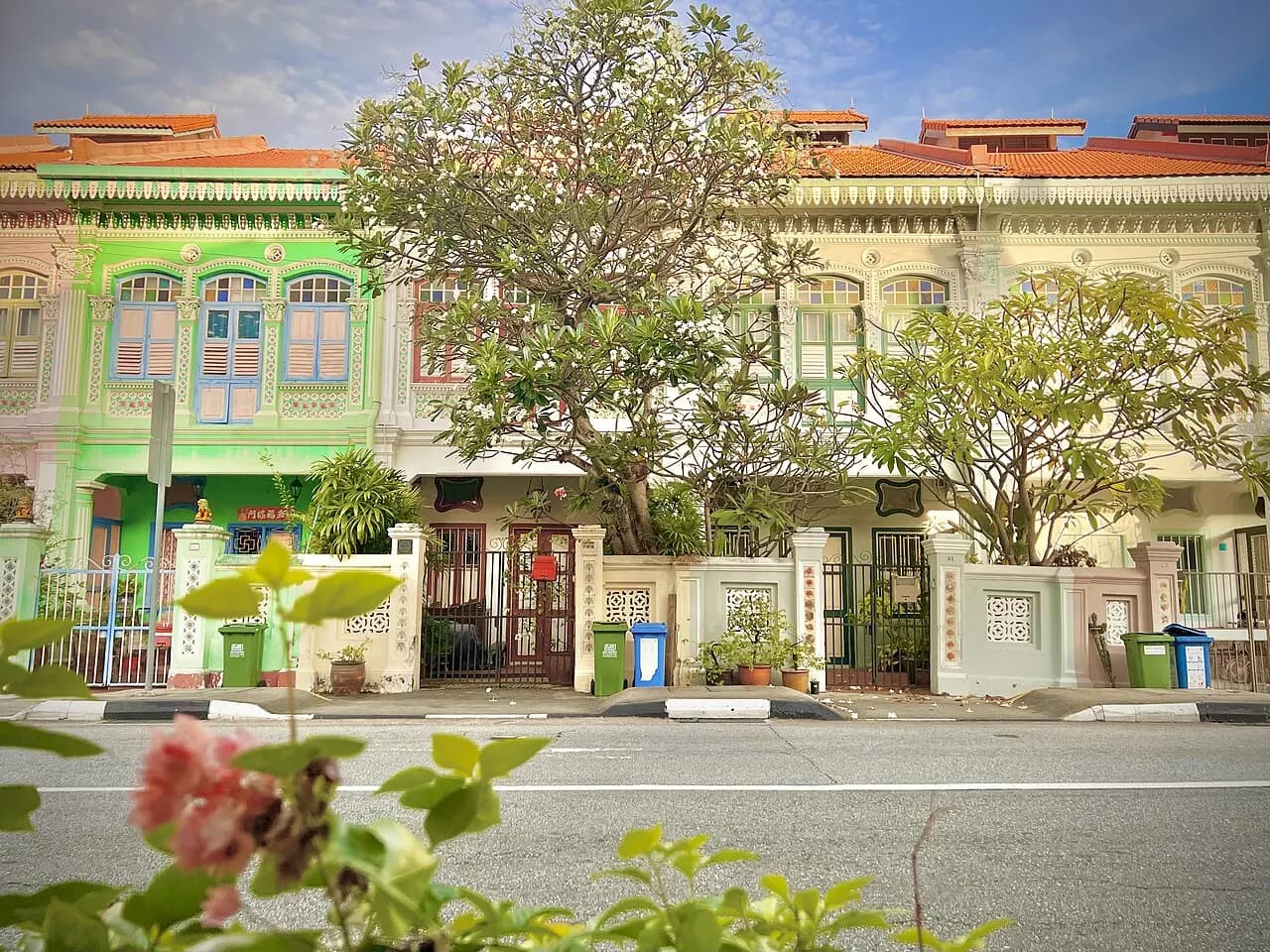 Colourful heritage houses along Koon Seng Road in Singapore's Joo Chiat neighbourhood.